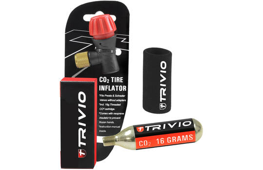 Trivio - adaptateur co2 + cartouche co2 16 grammes + manchon néoprène
