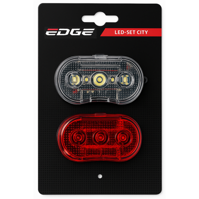 Éclairage LED de bord Set City 3 LED Front + arrière, y compris les batteries