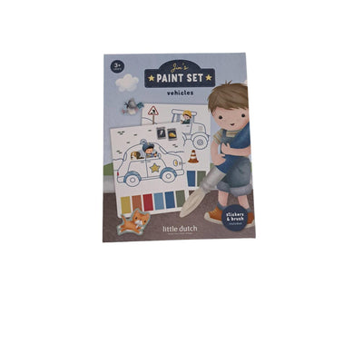 Petit coffret d'aquarelles hollandaises Jim Vouigen - incl. pinceau et autocollants