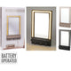 Miroir de décoration LED avec étagère et crochets