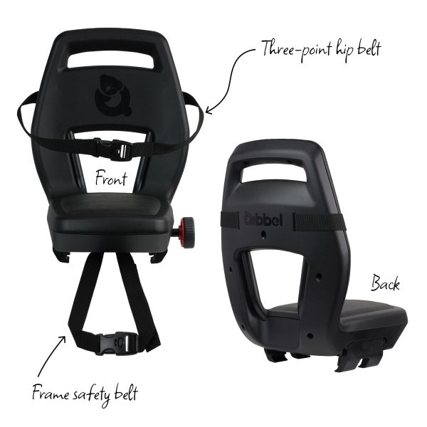 Qibbel arrière siège junior 6+ rack à bagages longtails noir