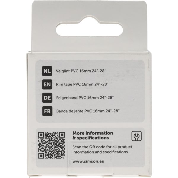 Fond de jante Simson 24'' -28'' PVC résistant 16mm