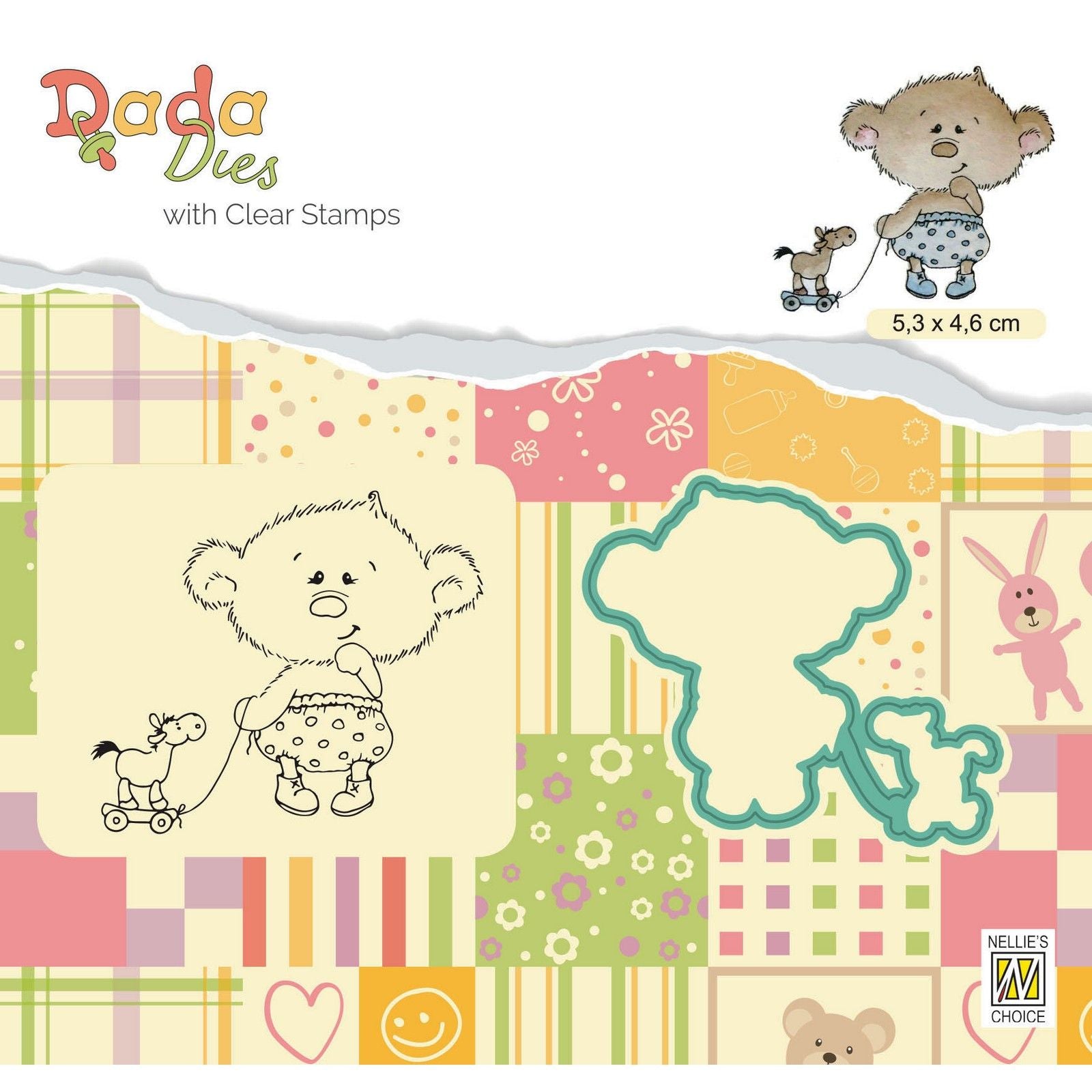 Le choix de Nellie • matrice de découpe tampon transparent ours en peluche