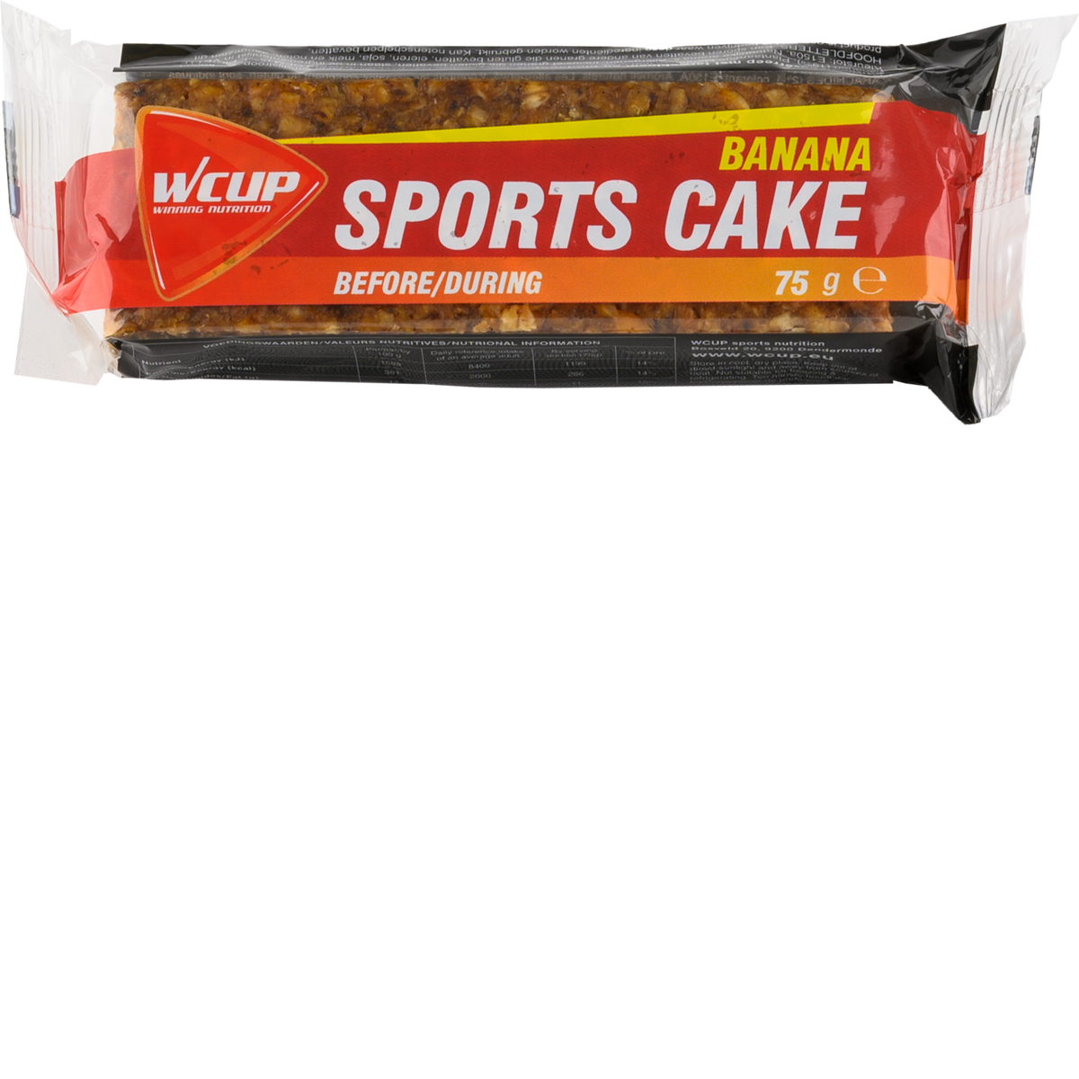 WCUP - Gâteau de sport banane 75 grammes 20 pièces