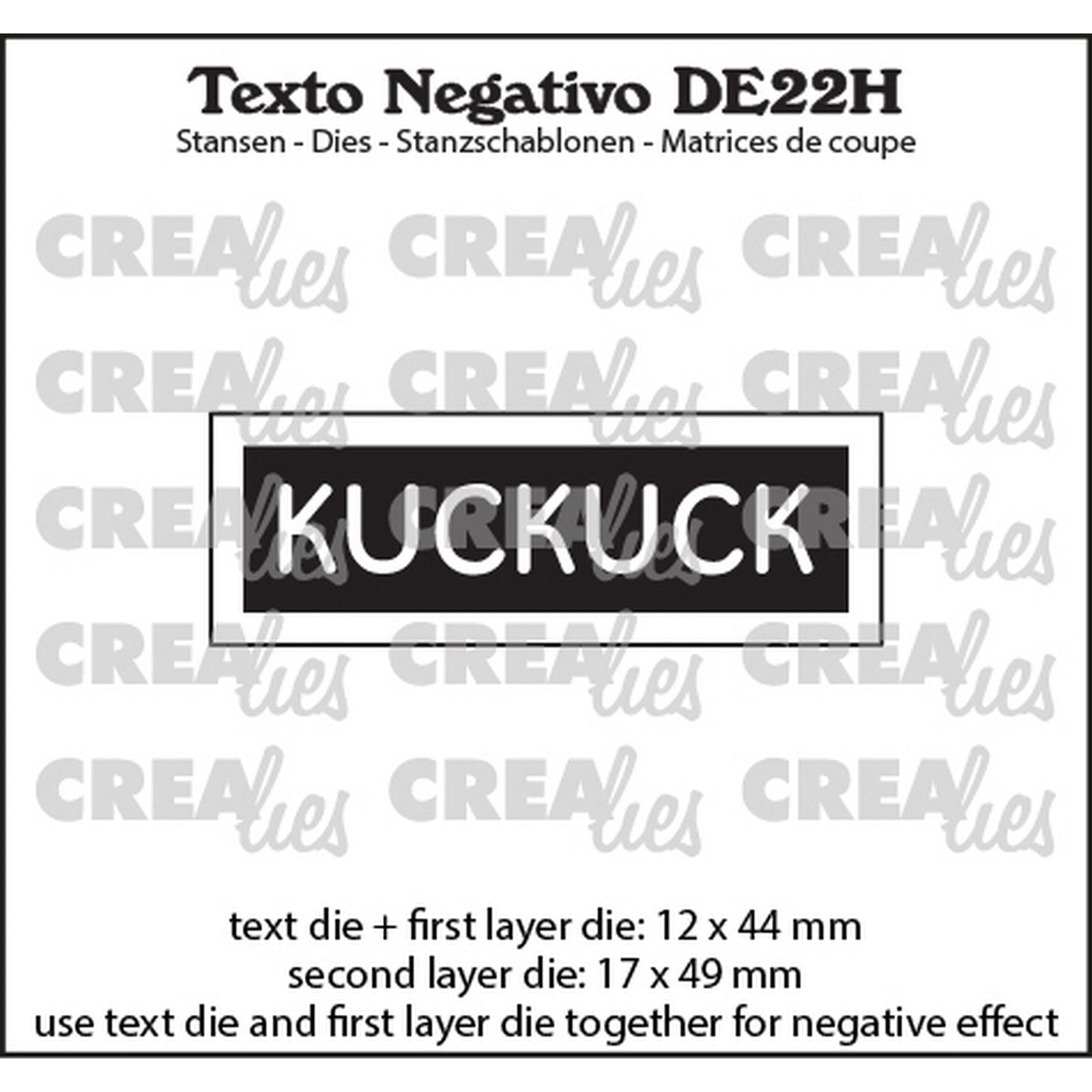 Crealies • texte négatif kuckuck (horizontal)