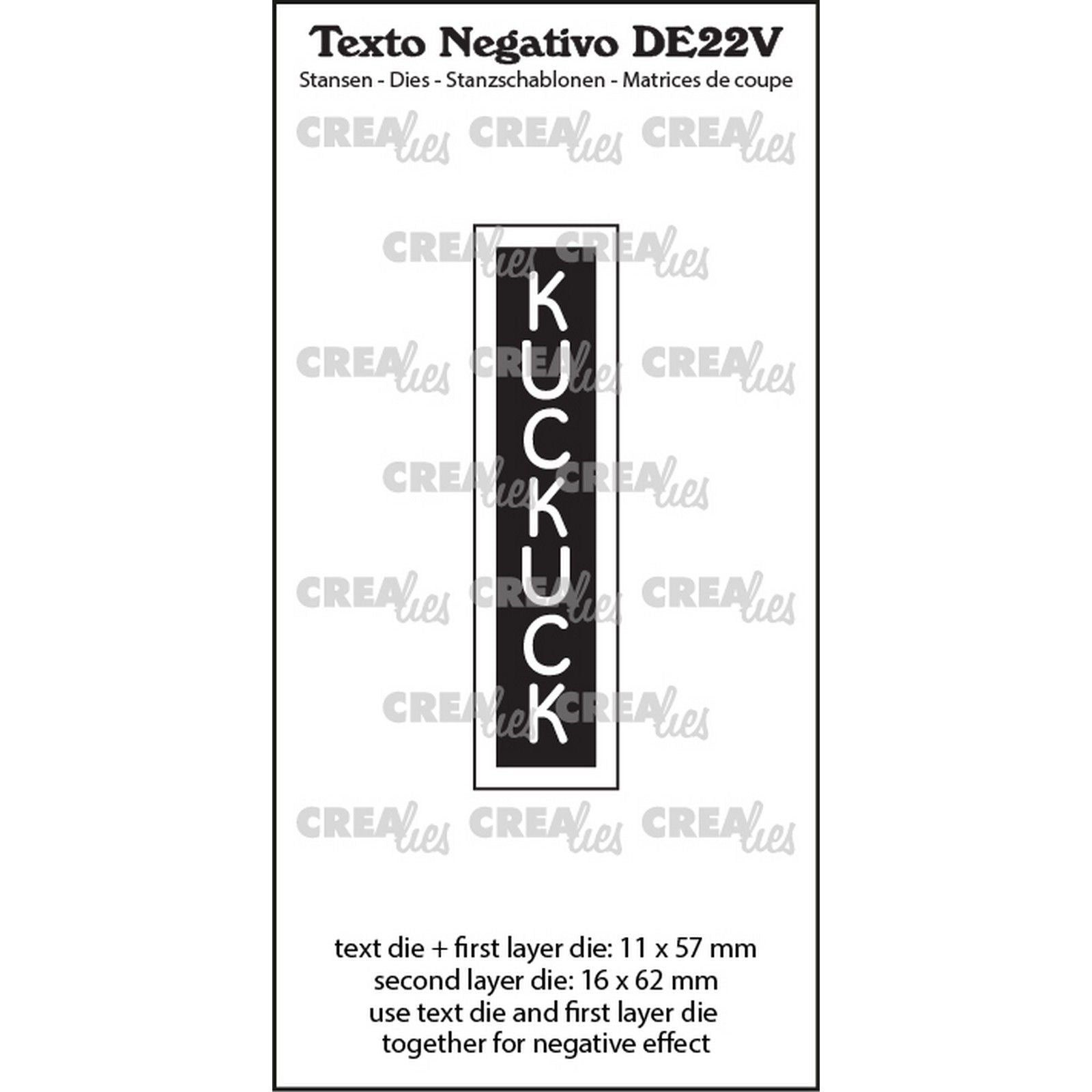 Crealies • texte négatif kuckuck (vertical)