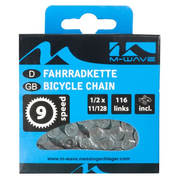 M-Wave M-wave kmc chaîne 9 vitesses 1 2x11 128 116 maillons blister