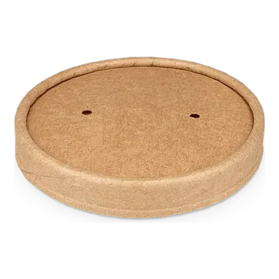 Couvercle tasse à soupe kraft 90mm (500 pièces)