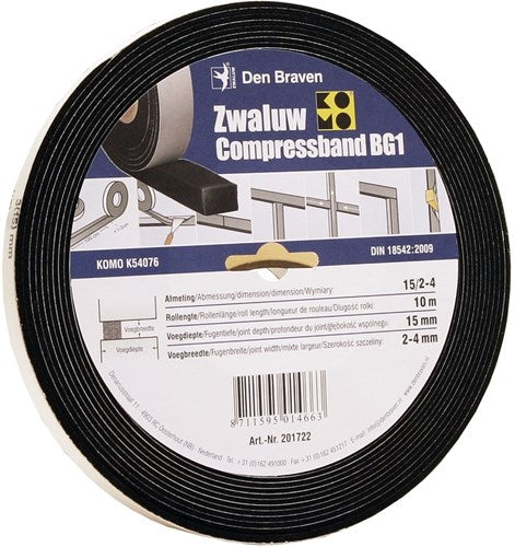 Bande de compression Den braven hirondelle 15 4 15x20 mm rouleau de 8 m - 201723 - 201723