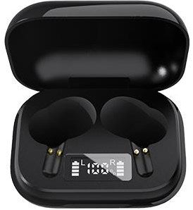 Écouteurs sans fil Bluetooth Denver + étui de chargement noir - 7120850