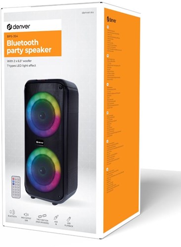 Ty Denver enceinte bluetooth par 200w rechargeable avec effet lumineux - 9510480
