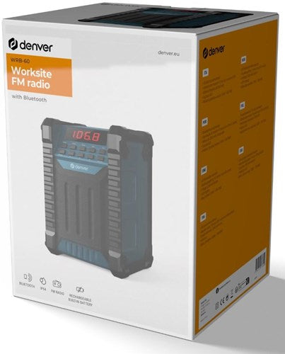 Radio de chantier Denver avec FM et Bluetooth rechargeable - 8140350