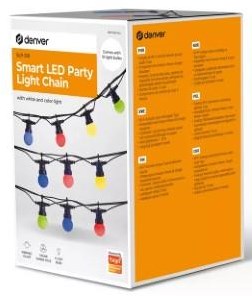 Denver éclairage de fête 14m 15 lampes rgb smart wi-fi tuya - 9700095