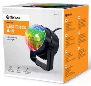 Denver ampoule LED party disco 4w 7 fonctions +ab noir - 9700210