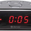 Radio-réveil Denver LED FM noir double alarme - 8140211