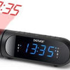Radio réveil Denver avec projection LED double alarme noir + port USB - 8140230
