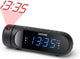 Radio réveil Denver avec projection LED double alarme noir + port USB - 8140230