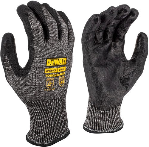 Dewalt Gant de travail A4 Touch L 13 g avec résistance aux coupures de niveau A4 - DPG860Leu