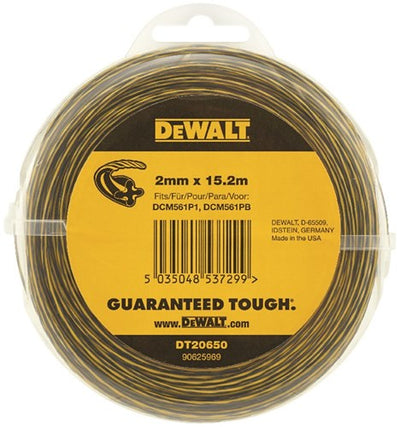 Accessoires Dewalt coupe-herbe 18v - fil de remplacement 2mm x 15,2m - dt20650-qz