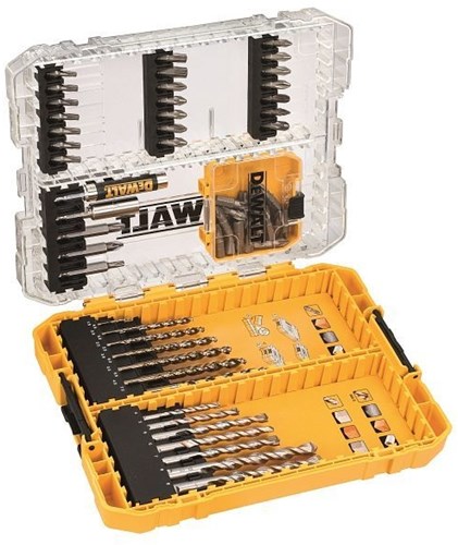Accessoires Dewalt Jeu de forets à béton et de forets à métal de 63 pièces | extrême | hss-g | extrême 2 | dans un cas difficile - dt70759-qz