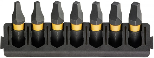 Jeu d'embouts d'accessoires Imp Dewalt | titulaire + acte de torsion | 25mm | sq1 x2, sq2 x3, sq3 x2 - dt70815-qz