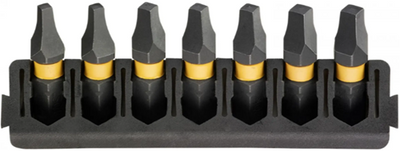 Jeu d'embouts d'accessoires Imp Dewalt | titulaire + acte de torsion | 25mm | sq1 x2, sq2 x3, sq3 x2 - dt70815-qz