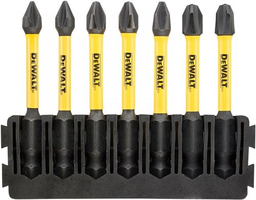 Jeu d'embouts d'accessoires Imp Dewalt | titulaire + acte de torsion | 57 mm | pbitset | h1 x2, pbitset | h2 x3, pbitset | h3 x2 - dt70818-qz