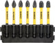 Jeu d'embouts d'accessoires Imp Dewalt | titulaire + acte de torsion | 57 mm | pbitset | h1 x2, pbitset | h2 x3, pbitset | h3 x2 - dt70818-qz