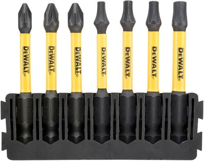 Jeu d'embouts d'accessoires Imp Dewalt | titulaire + acte de torsion | 57 mm | pz1 x1, pz2 x2, t15 x1, t20 x1, t57 x1, t30 x1 - dt70823-qz