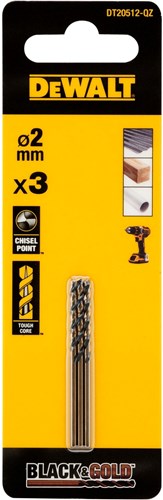 Accessoires Dewalt foret à métal en or noir | 2mm - dt20512-qz
