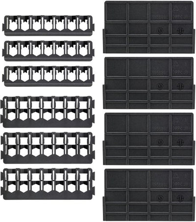 Pack pack d'accessoires Dewalt : séparateurs x4 + support 7 pièces 25 mm x3 + support 7 pièces 57 mm x3 - dt70805-qz