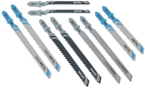 Cassette d'accessoires Dewalt, 10 pièces, lames de scie sauteuse pour bois et métal - dt2294-qz