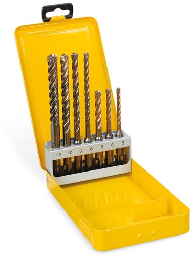 Dewalt accessoires cassette 7 pièces SDS+ perceuse xlr (5, 6x2, 8x2, 10, 12mm) - dt8976-qz
