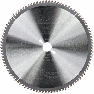 Lame de scie circulaire Dewalt pour stratifié | extrême | ø 305mm trou d'axe 30mm 96t - dt4290-qz