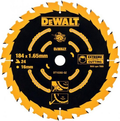 Accessoires Dewalt | lame de scie circulaire | 184x16x24t - dt10302-qz