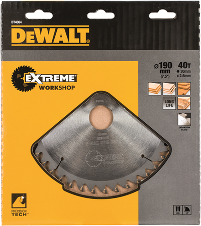 Accessoires Dewalt lame de scie circulaire s40 190x30x40t - dt4064-qz