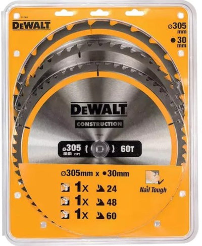 Accessoires Dewalt lames de scie circulaire paquet de 3 | 305x30mm - dt1964-qz