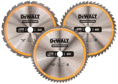 Accessoires Dewalt lames de scie circulaire paquet de 3 | 305x30mm - dt1964-qz