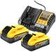 Accessoires Dewalt dcb1104h2-qw Pack de démarrage 18 V : 2 batteries Power Stack 5,0 Ah + chargeur multi XR - dcb1104h2-qw