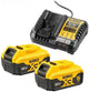 Accessoires Dewalt dcb1104p2-qw ensemble de valeurs de batterie 18v : 2x batteries 5,0ah + chargeur multi xr - dcb1104p2-qw
