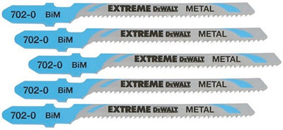 Dewalt accessoires lame de scie sauteuse bim pour métal et non ferreux 1.5mm-4mm, sciage courbe, 76x50x1.5mmmm, (t118eof) - dt2054-qz