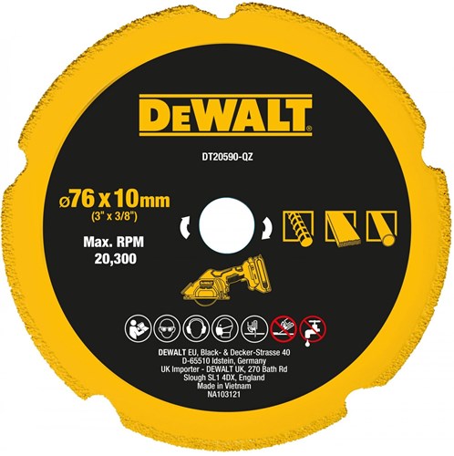 Accessoires Dewalt lame diamantée dt20590-qz | multimatériaux | 76x20mm - dt20590-qz