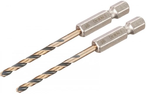Imp dewalt accessories dt20602-qz | perceuse à métaux | 3mm | agir en or noir | hexagone | 2 pièces - dt20602-qz