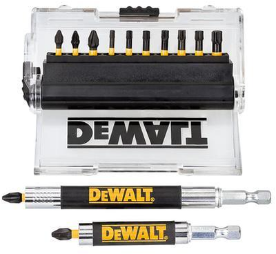 Accessoires Dewalt Imp dt70574t-qz | jeu d'embouts de tournevis avec guide-vis | acte de torsion | 14 pièces - dt70574t-qz