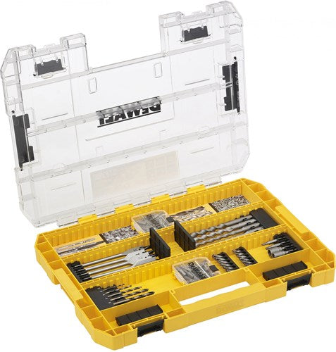 Accessoires Dewalt dt70763-qz | Coffret 85 pièces, forets rapides, forets à métaux, béton SDS+, embouts torx, coffret robuste - dt70763-qz