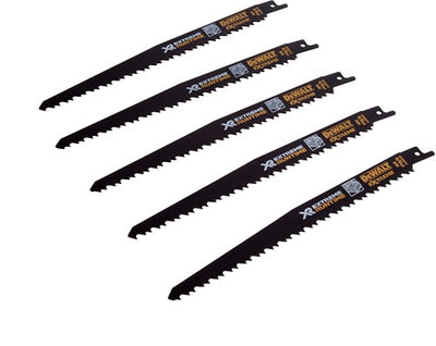 Accessoires Dewalt dt99555-qz xr 203mm 6tpi lames de scie alternative (5 pièces) - dt99555-qz