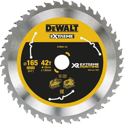 Accessoires Dewalt dt99561 xr lame de scie circulaire 165x20mm 42 dents - dt99561-qz