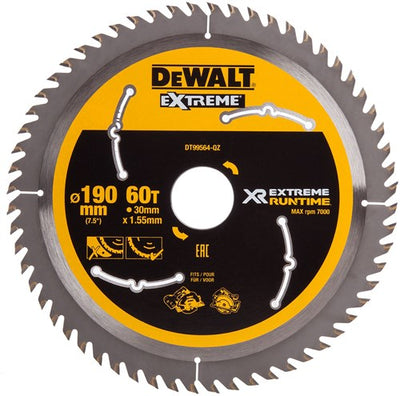 Accessoires Dewalt dt99564-qz xr lame de scie circulaire 190x30mm 60t csb - dt99564-qz