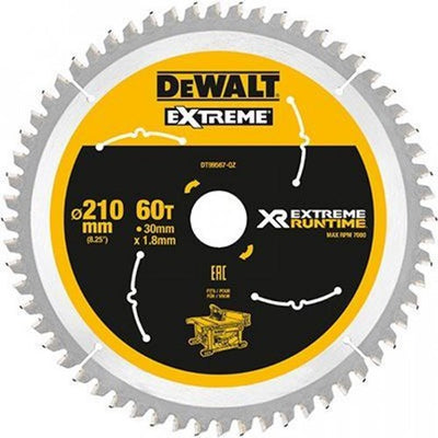 Accessoires Dewalt dt99567 xr lame de scie circulaire 210x30mm 60 dents - dt99567-qz