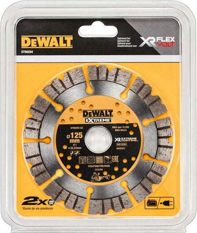 Accessoires Dewalt lame diamantée à autonomie extrême | segmenté | ø125 mm 22,2 mm (dcg200) - dt90294-qz